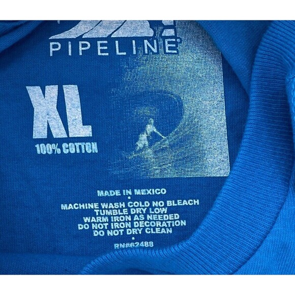 PIPELINE T Shirt Men Size XL Union Jack Blue Surf Graphics North Shore - Picture 7 of 7